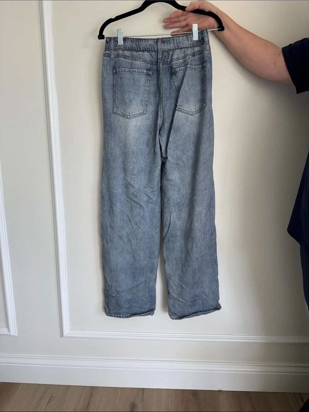 rag & bone Light Blue Jeans with Pink Side Stripes
